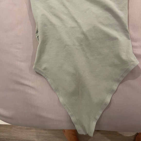 Zara Green Ruched Bodysuit - Picture 5 of 7